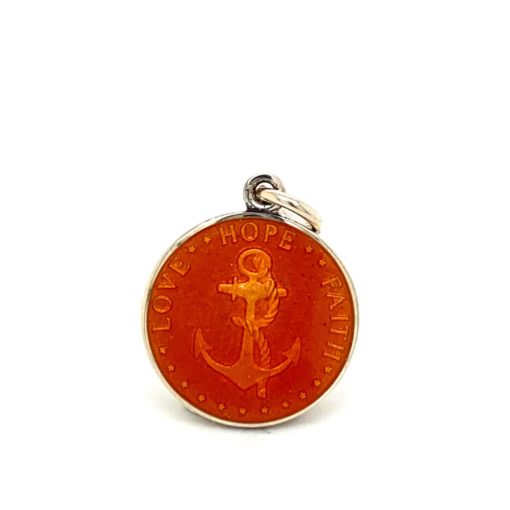 Coral Anchor Enamel Medal sold by Armbruster Jewelers