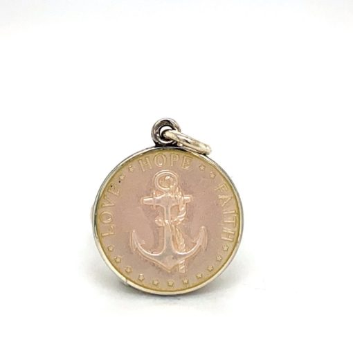 French Vanilla Anchor Enamel Medal sold by Armbruster Jewelers