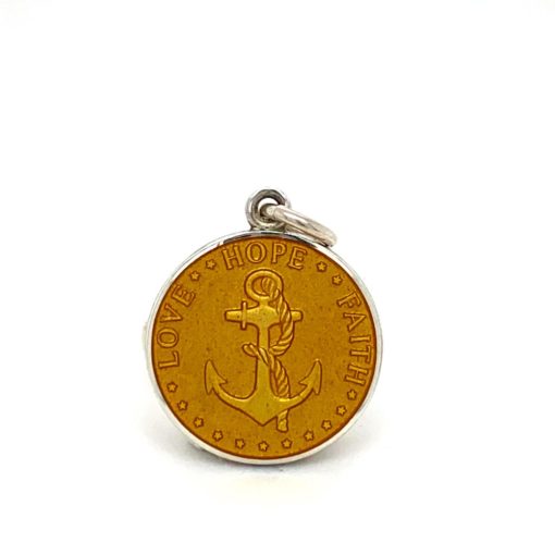 Gold Anchor Enamel Medal sold by Armbruster Jewelers