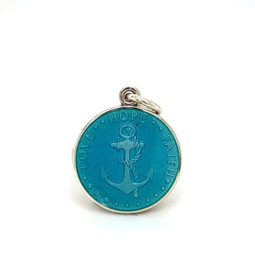 Light Blue Anchor Enamel Medal sold by Armbruster Jewelers