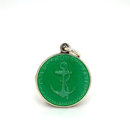 Light Green Anchor Enamel Medal sold by Armbruster Jewelers