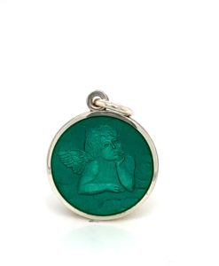 Jade Cherub Enamel Medal sold by Armbruster Jewelers