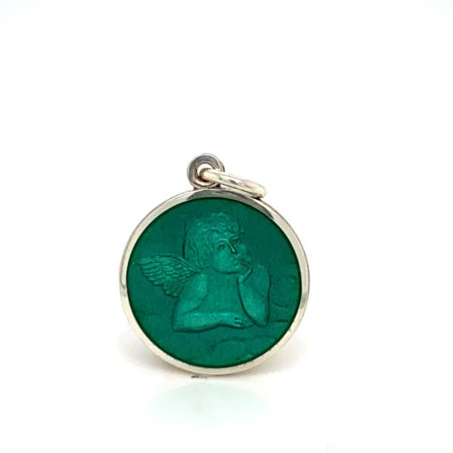 Jade Cherub Enamel Medal sold by Armbruster Jewelers