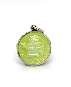 Lemon Lime Cherub Enamel Medal sold by Armbruster Jewelers