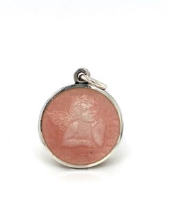 Pink Cherub Enamel Medal sold by Armbruster Jewelers