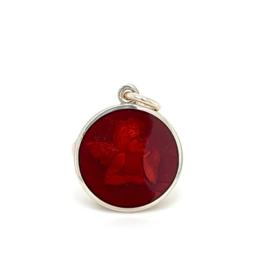 Red Cherub Enamel Medal sold by Armbruster Jewelers