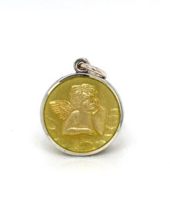 Yellow Cherub Enamel Medal sold by Armbruster Jewelers