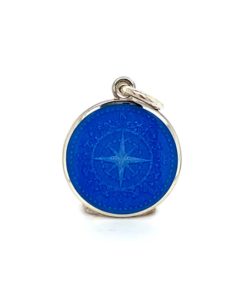 French Blue Compass Enamel Medal sold by Armbruster Jewelers