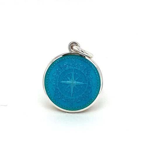 Light Blue Compass Enamel Medal sold by Armbruster Jewelers