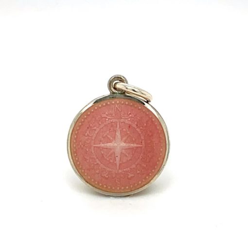 Pink Compass Enamel Medal sold by Armbruster Jewelers