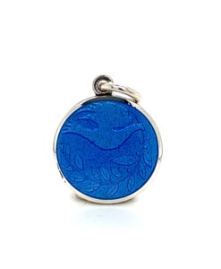 French Blue Dove Enamel Medal sold by Armbruster Jewelers