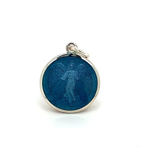 Grey Guardian Angel Enamel Medal sold by Armbruster Jewelers