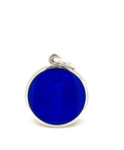 Royal Blue Guardian Angel Enamel Medal sold by Armbruster Jewelers