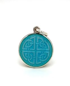 Light Blue Mother Daughter Celtic Knot Enamel Medal sold by Armbruster Jewelers