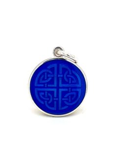 Royal Blue Mother Daughter Celtic Knot Enamel Medal sold by Armbruster Jewelers