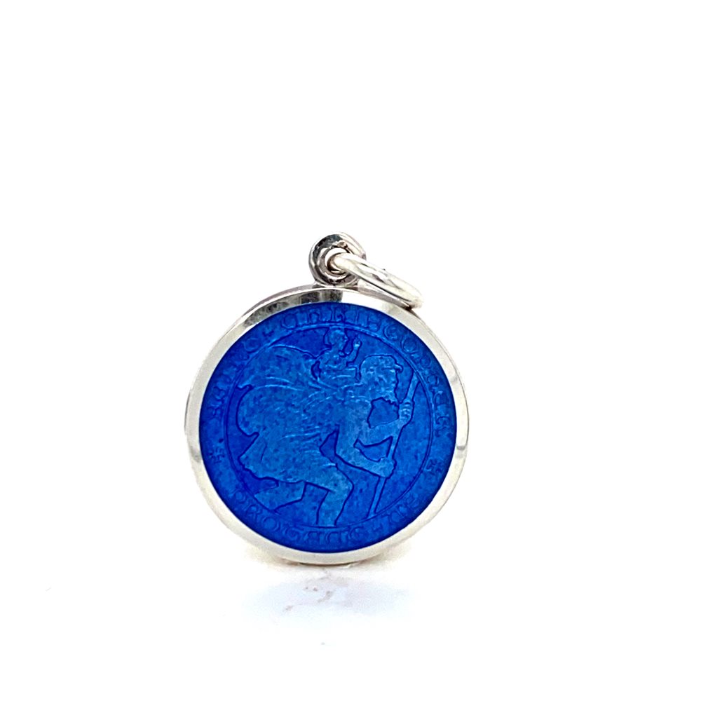 blue st christopher medal