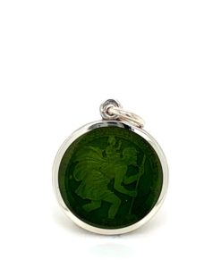 Moss St. Christopher Enamel Medal sold by Armbruster Jewelers