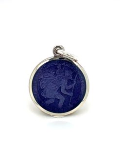 Purple St. Christopher Enamel Medal sold by Armbruster Jewelers