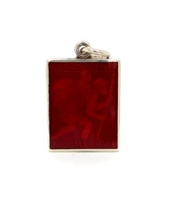 Red Rectangle St. Christopher Enamel Medal sold by Armbruster Jewelers