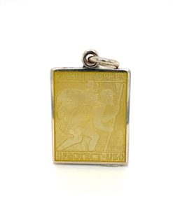 Yellow Rectangle St. Christopher Enamel Medal sold by Armbruster Jewelers