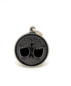 Oxidized Tree of Life Enamel Medal sold by Armbruster Jewelers