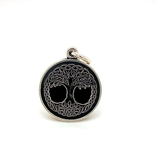 Oxidized Tree of Life Enamel Medal sold by Armbruster Jewelers