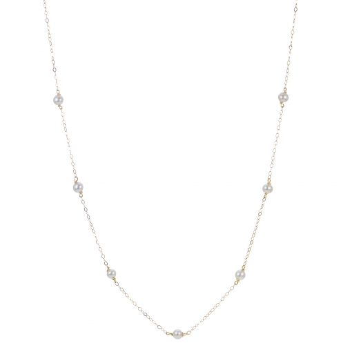 Petite Pearl Station Necklace